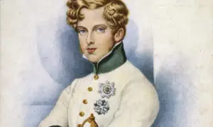 Portrait du jeune roi de Rome Bonaparte, fils de Napoléon Ier, dans un uniforme orné de décorations.