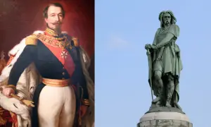 Portrait de Napoléon III, qui est le père de Napoléon III ? La statue de Vercingétorix, son ancêtre.