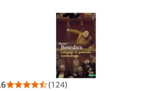 Couverture du livre "Langage et pouvoir symbolique" de Pierre Bourdieu. L'image illustre ce que parler veut dire, avec un homme haranguant une foule.