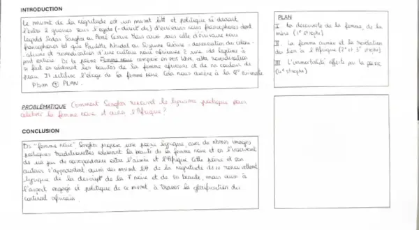 Le texte parle de la femme noire, de sa beauté et de son lien avec l'Afrique, dans le contexte du mouvement littéraire de la négritude.