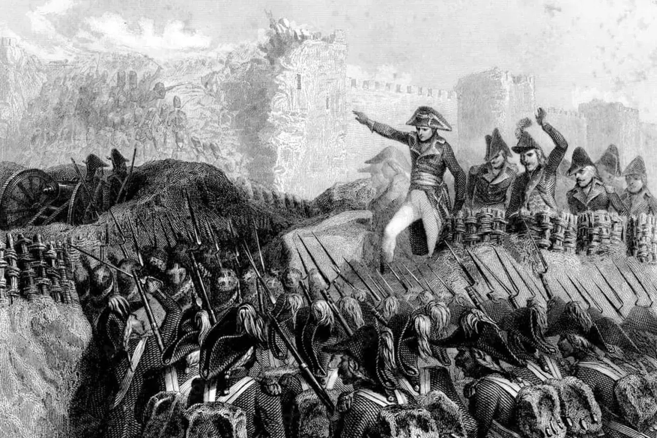 Napoléon, pointant du doigt, mène ses troupes au combat. Combien de bataille a gagné Napoléon ? L'image montre une scène de guerre avec des soldats et un canon.