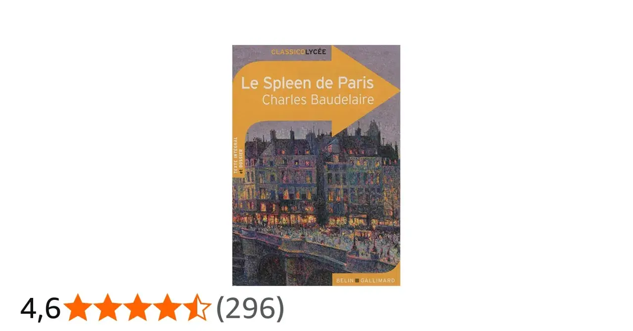 Couverture du "Spleen de Paris" de Baudelaire, illustrant une scène nocturne parisienne. Un résumé de l'œuvre.