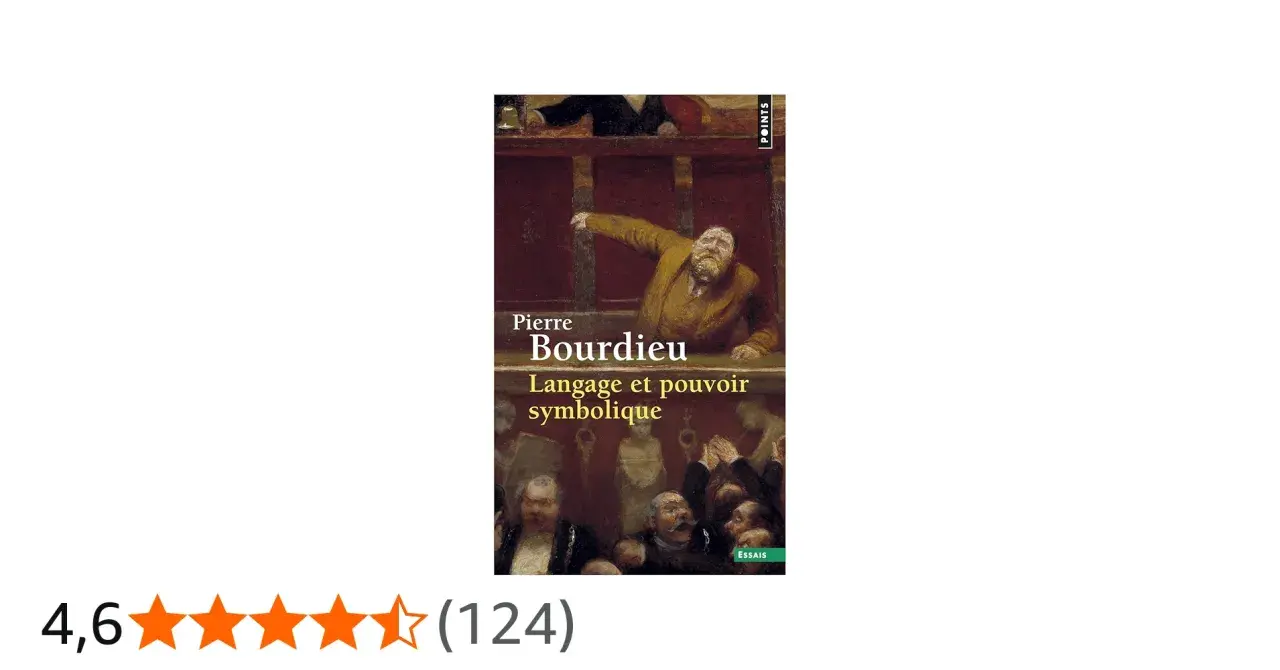 Couverture du livre "Langage et pouvoir symbolique" de Pierre Bourdieu. L'image illustre ce que parler veut dire, avec un homme haranguant une foule.