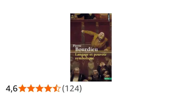 Couverture du livre "Langage et pouvoir symbolique" de Pierre Bourdieu. L'image illustre ce que parler veut dire, avec un homme haranguant une foule.